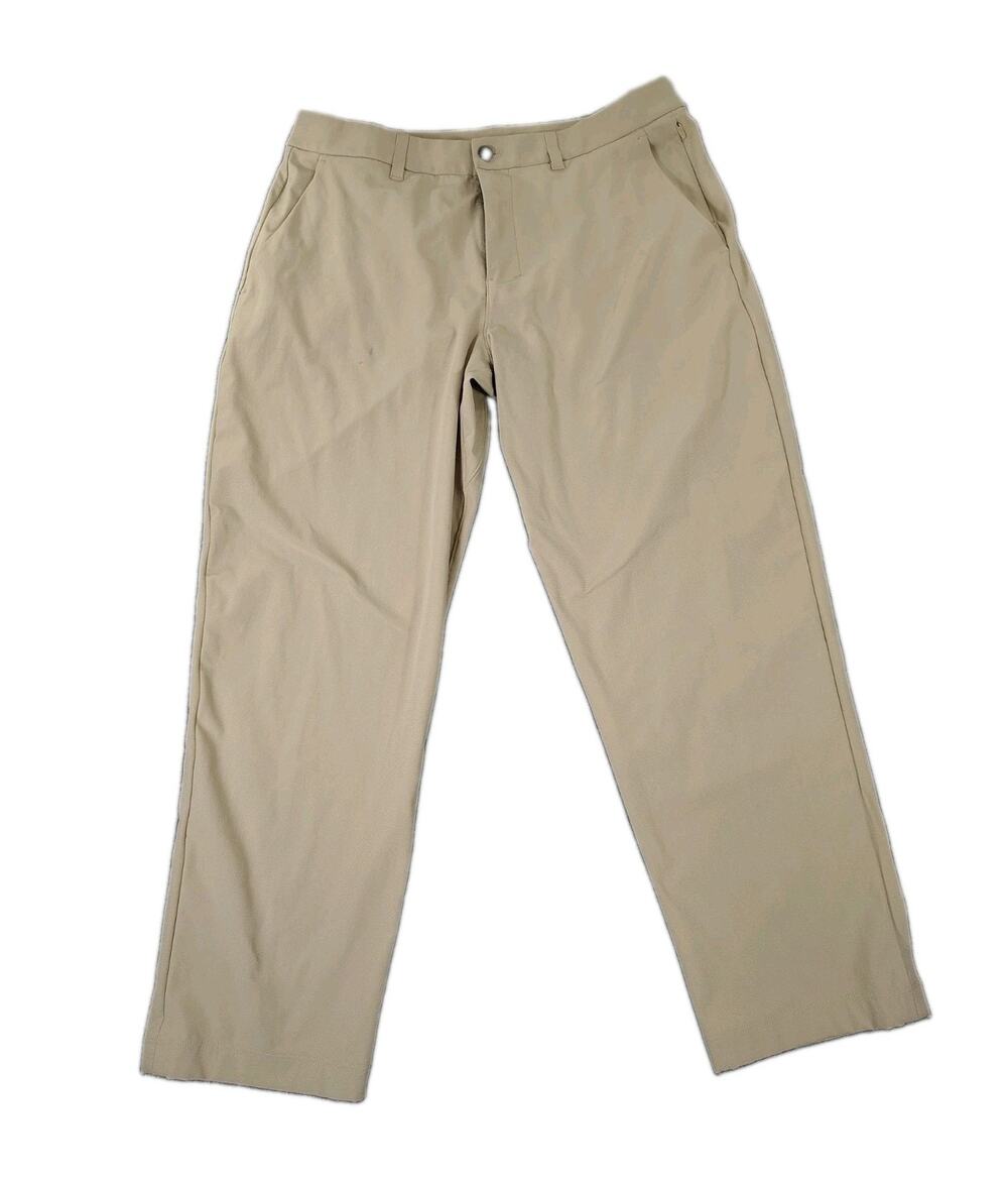 Lululemon ABC Trouser Pant Men’s 34 x 28 Tan Warpstreme Chino Stretch LM5AXUS